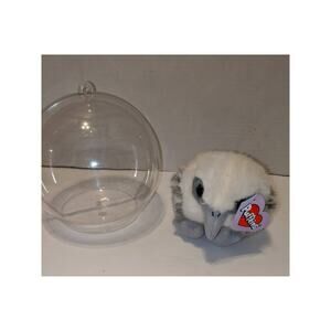 Vintage 1997 Puffkins Swoop the Owl Beanie Plush Toy Tags Case Swibco